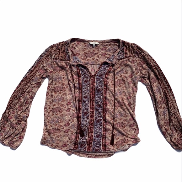Lucky Brand Tops - MUST GO Bohemian Lucky Brand Blouse with Ties A16